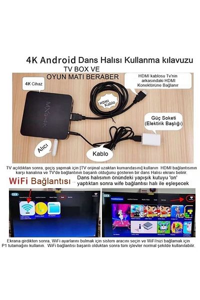 Reidan Android Wife Tv Box Media Player 4K Dance Mat Carpet Gift Play Dance Game Hdm