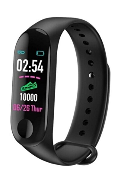 DRN Unisex Siyah Angel Eye M3 Band Spor Modları, Nabız Ölçer Akıllı Bileklik Akıllı Saat M3band