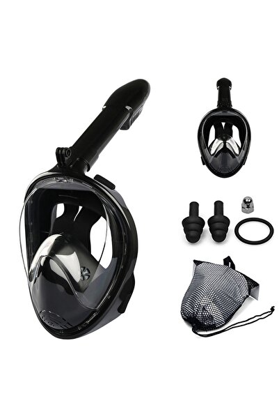 POBO LXL Tam Yüz Dalış Maskesi Su Altı Keşif Maskesi Slikon Şnorkel Full Face...