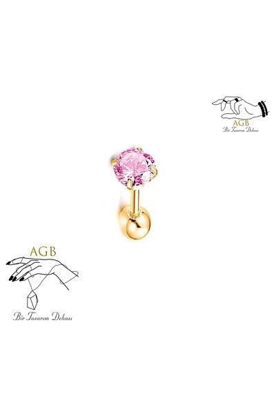 agbtasarım Zircon "lip, nose, cartilage, ear", "medusa", "labret" Piercing with rhinestones (surgical Steel)