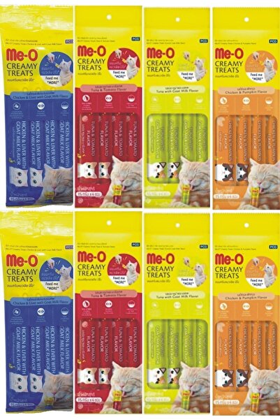 me-o Creamy Treats Karışık Ödül Maması 8 Adet (8X60) gram