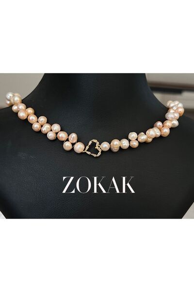 Zokak Sertifikalı Doğal Taş Gerçek inci choker kolye, Gerçek Inci kolye, inci küpe inci bileklik