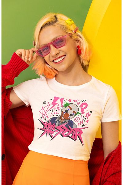 Fuddy Moda Stray Kids Rock Star Album Printed Crop Top - Μπλούζα με στάμπα