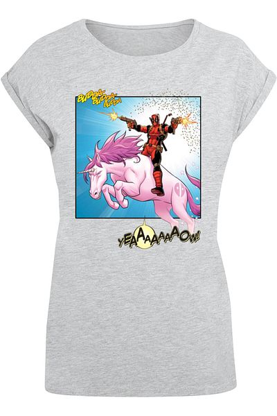 ABSOLUTE CULT Damen Ladies Deadpool - Unicorn Battle T-Shirt