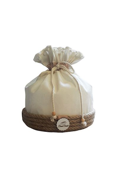 Yavuz Home Set suport pentru șervețele și cutie de pâine cu pompon Kraft Color
