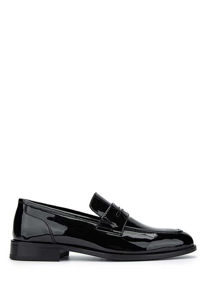 Tamer Tanca Genuine Leather Black Patent Leather Moccasin - Men's Shoes