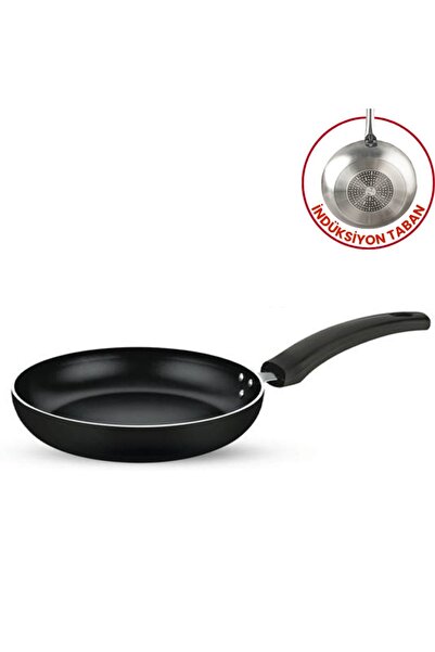 Evren 20 Cm Maestro İndüksiyonlu Maksi Tava, Horeca İndüksiyon Tabanlı Kızartma Tava (Bakalit Kulp)
