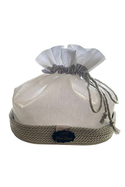 Yavuz Süs Gray Decorated Pouch Bread Basket (bread bowl)