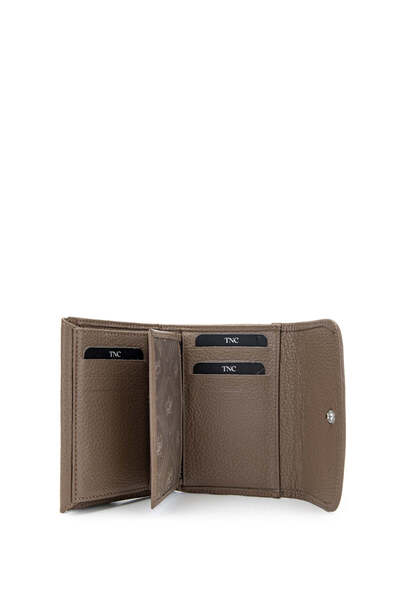 Tamer Tanca Genuine Leather Women's Wallet - Mink Floter