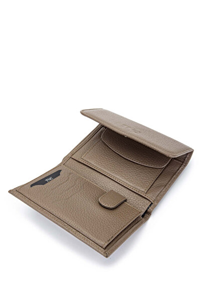 Tamer Tanca Genuine Leather Women's Wallet - Mink Floater Model