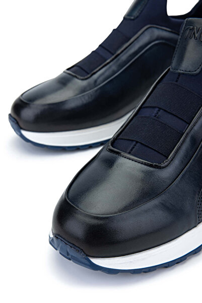 Tamer Tanca Erkek Hakiki Deri Lacivert Casual Ayakkabı