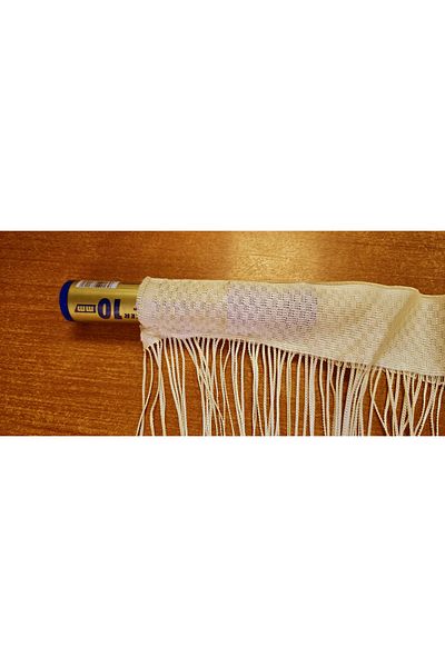 AKÇA TEKSTİL Chain Color Rustic Rope Curtain - 100 cm Length, 280 cm Ready