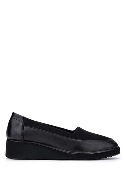 Tamer Tanca Genuine Leather Black Women's Casual Shoes