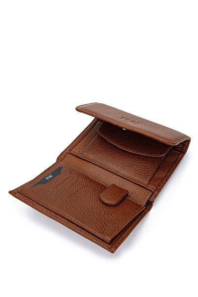 Tamer Tanca Genuine Leather Women's Wallet - Tan