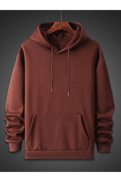 AMMA Unisex Oversize φούτερ με κουκούλα - Trust No One Printed, 3 Thread Winter Hoodie