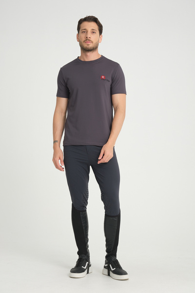 PEUR RIDER SHOP Ανδρικό μπλουζάκι Rider με κοντομάνικο χρώμα Anthracite