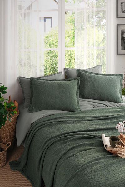 İyi Geceler İstanbul Zen Stone Double Bed Cover Set - 100% Cotton