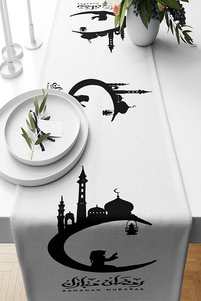 on the clouds Ramadan Mubarak - Camili Αδιάβροχο ύφασμα Τραπέζι κουζίνας σαλονιού