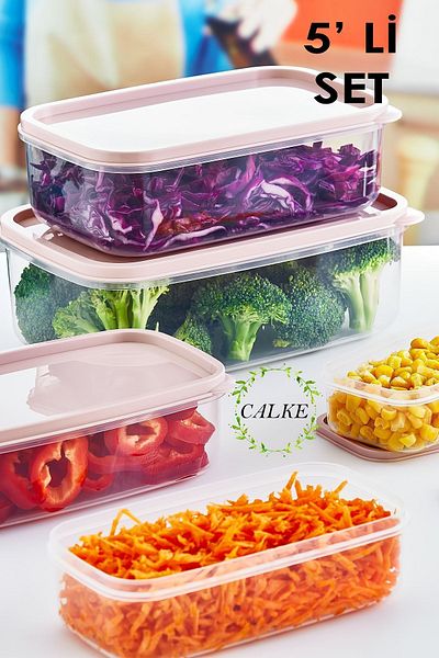 Calke Food Food Storage Container Rectangular Set of 5