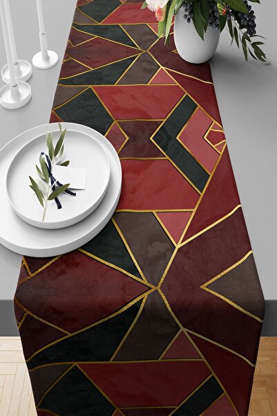 Pelangi عداء منقوش بالرخام - قماش مقاوم للبقع، طاولة مطبخ لغرفة المعيشة، نماذ...