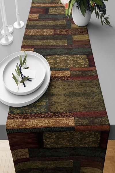 farbala Пътека с шарки Kilim - плат, устойчив на петна, холна кухненска маса, различни модели на плъзгачи