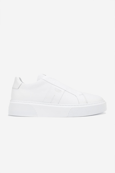 Valmenti Ανδρικά λευκά λουστρίνια αθλητικά παπούτσια από γνήσιο δέρμα - Emma Sports Shoes