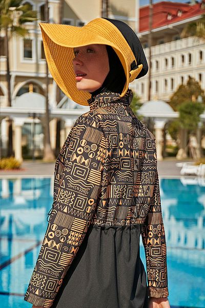 Remsa Mayo RŞ-78 Yellow Straw Hat - Foldable Visor, Sunscreen Visor