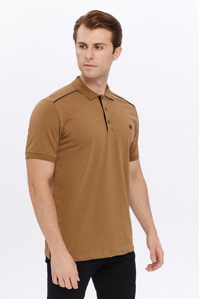 Rey Polo Polo Neck Shoulder Stripe T-Shirt