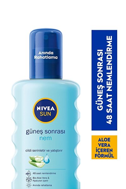 NIVEA Sun Güneş Sonrası Nemlendirici Sprey 200 Ml,aloe Vera Özlü