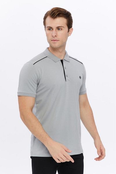 Rey Polo Polo Neck Shoulder Stripe T-Shirt