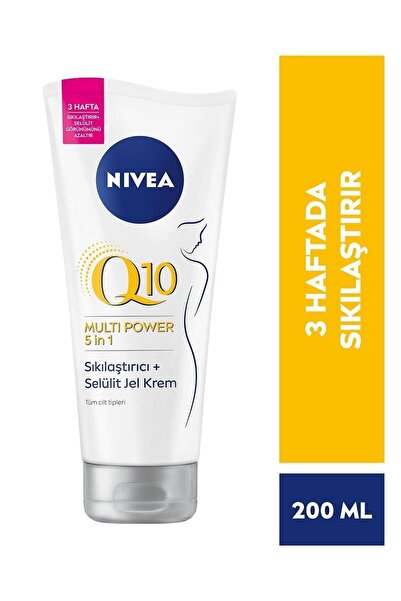 NIVEA Q10 Sıkılaştırıcı Selülit Jel Krem 200ml,3 Haftada Sıkılaştırıcı Vücut Losyonu