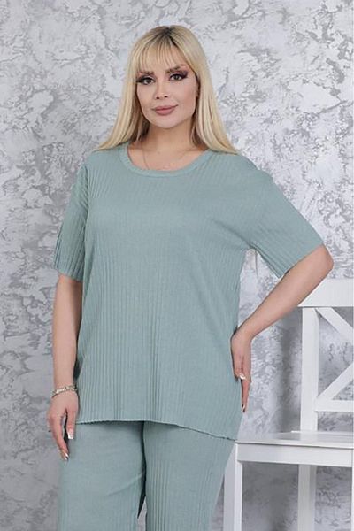 Freeista Mint Plus Size Capri Pajama Set