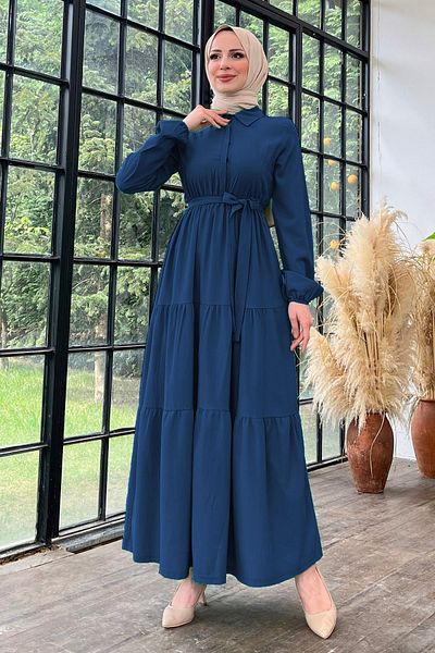 TOFİSA 11492-NAVY BLUE Dress