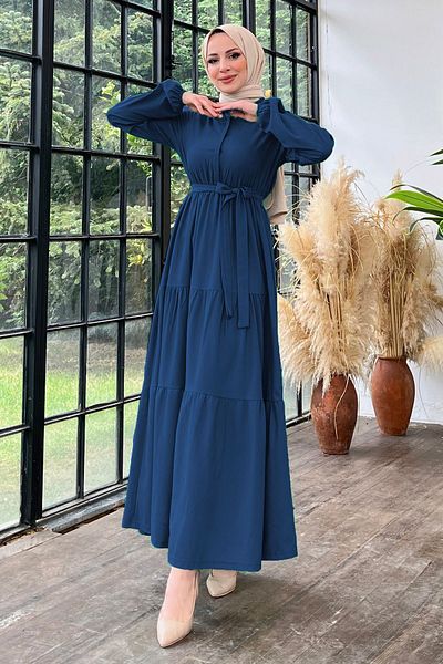 TOFİSA 11492-NAVY BLUE Dress