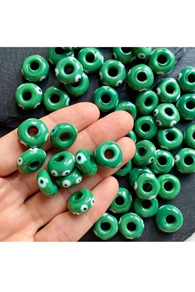 ella'nın çarşısı Mărgele din sticlă de Murano verde închis - Mărgele rotunde ...