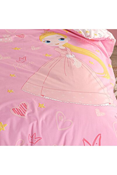 Hobby Σετ Παπλωματοθήκης Μονό Κρεβάτι Poplin Studio Princess Pink