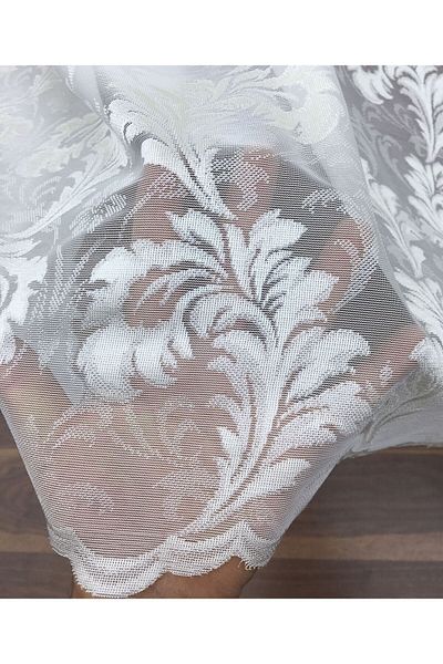 elision home Flush Knitted Lace Tulle Curtain, 400x250, Sparse Pleat, 1/2