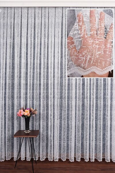 elision home ستارة تول محبوكة بنمط سلوب 300x250 سم 1x2 ثنيات متناثرة Elısıon0...