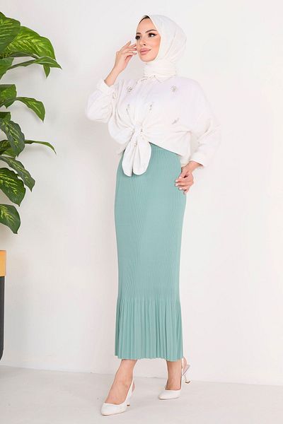 TOFİSA 23027-CAGLA Pleated Skirt