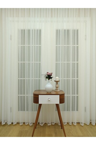 elision home Skirt End Patterned Lace Tulle Curtain, 400x260, Normal Pleat, 1/2.5