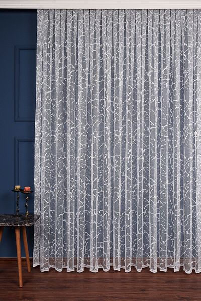 elision home Sports Pattern French Lace Tulle Curtain, 250x250cm, 1/3 Tight Pleat, Elısıon05081
