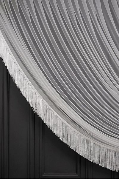 elision home False Double Breasted Greek Tulle with Tassels - Collected on the Right Side (1 Rope Gift), Skirt with Lead