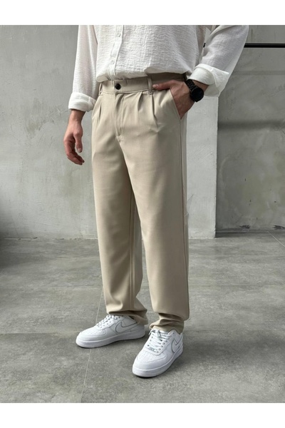 KHAYN BAGGY ÖNÜ PİLELİ KUMAŞ PANTALON K2013KP