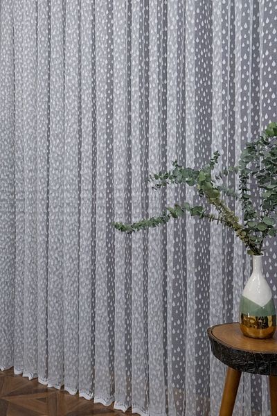 elision home Drop Pattern Tulle Curtain, 400x270, Normal Pleat, 1/2.5