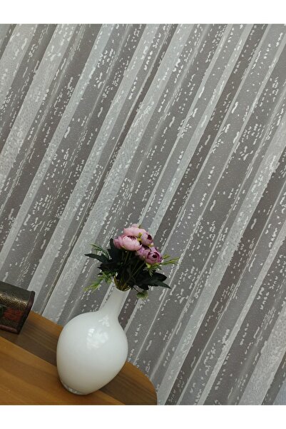 elision home Custom Knitted Textured Tulle Curtain, 250x250, Regular Pleat, 1/2.5