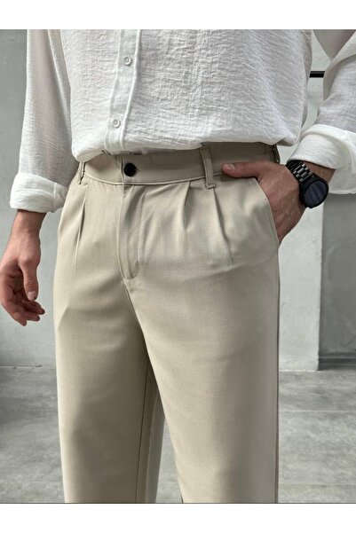 KHAYN BAGGY ÖNÜ PİLELİ KUMAŞ PANTALON K2013KP