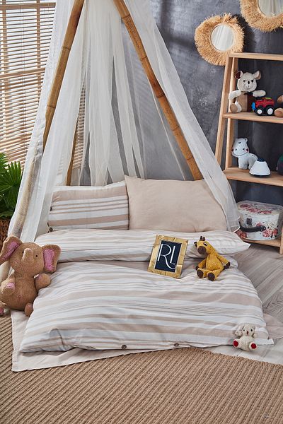 Ricco Lifes Boheme Buttoned Baby Duvet Cover Set - with Sheets
