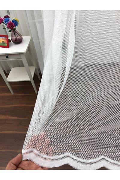 elision home Sport Pattern Lace Tulle Curtain, 200x270, Sparse Pleat, 1/2