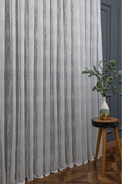 elision home Balık sırtı Örme Tül Perde, 250x260, Sık Pile, 1/3