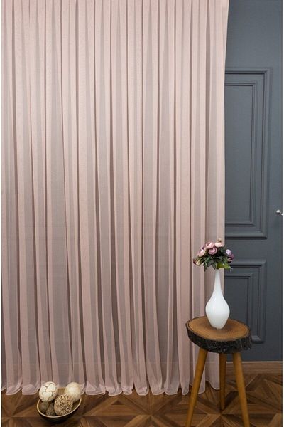 elision home Powder Grek Tulle Curtain Honeycomb Floor 300x260cm (1x2) Sparse Pleat Elıon00101
